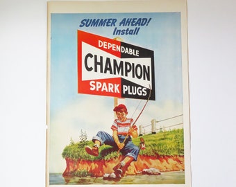 1951 Champion Spark Plugs ad, 1951 Ritz Crackers ad