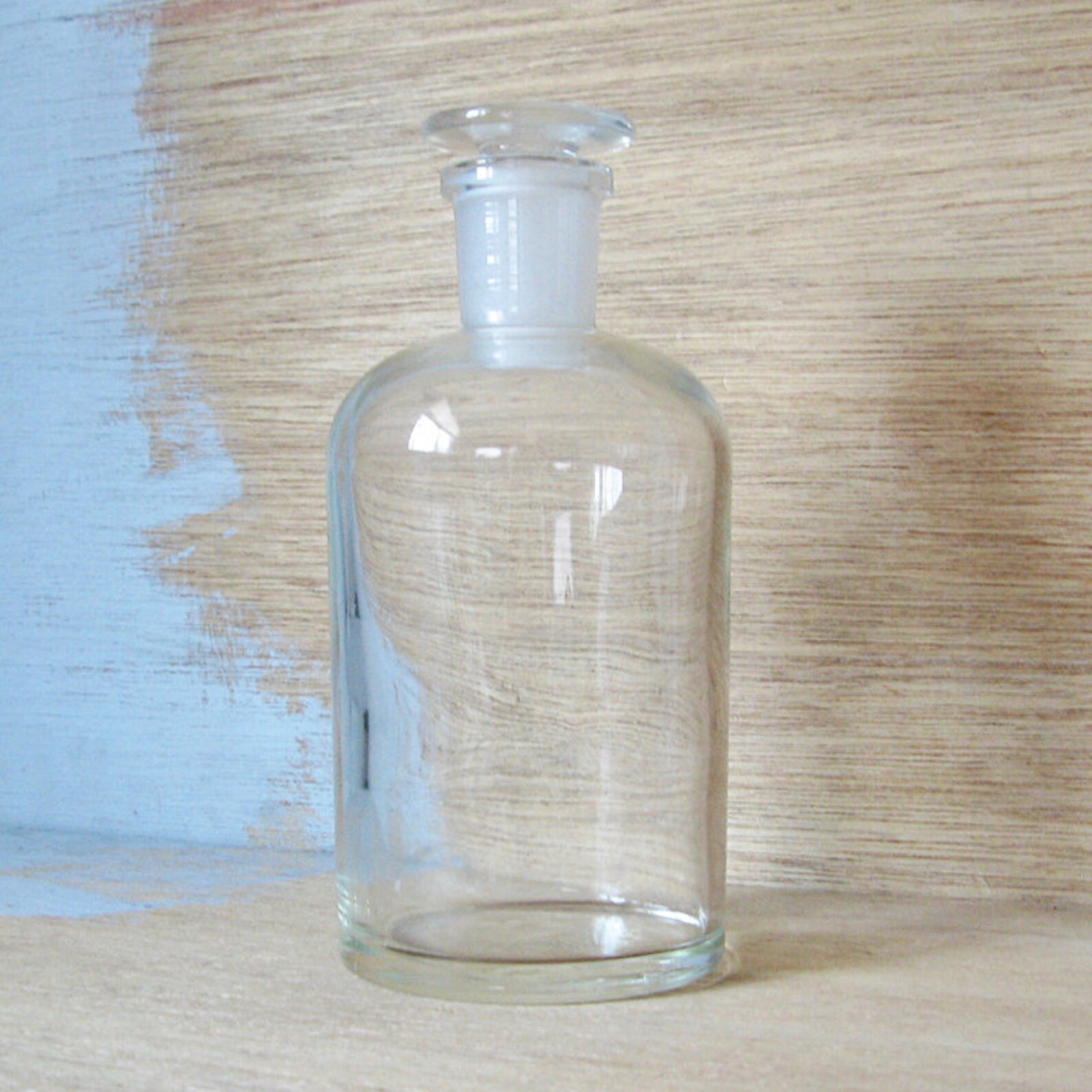 Pyrex Glass Bottle With Glass Stopper, Vintage Lab Ware Glass, Glass
