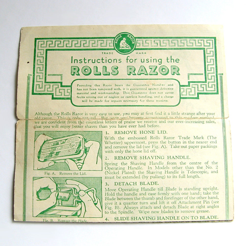 Vintage Rolls Razor Men's Shaving Kit Men's Grooming - Etsy