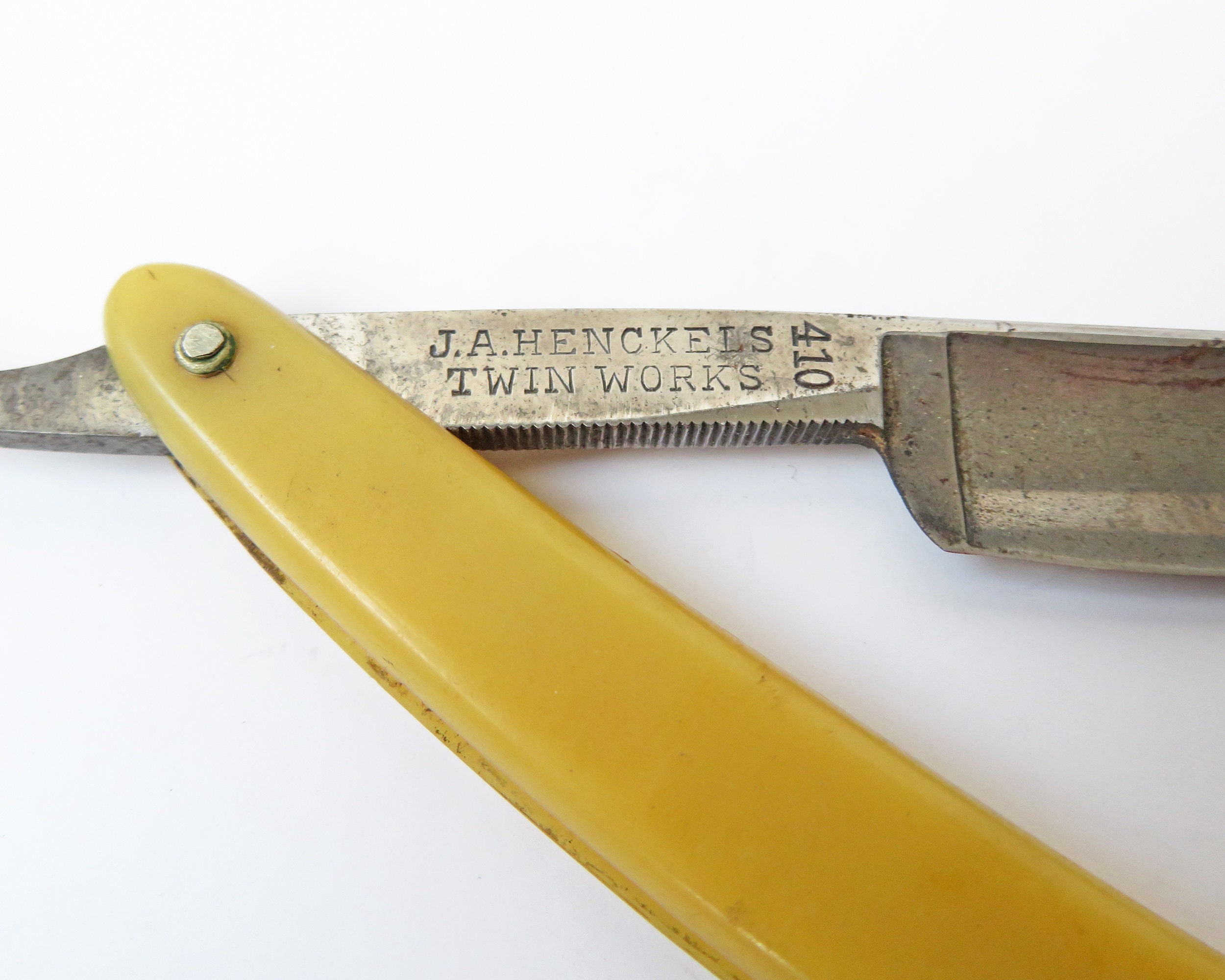 Vintage JA Henckels Twin Works Horn Handle 3 pc Carving Set Solingen