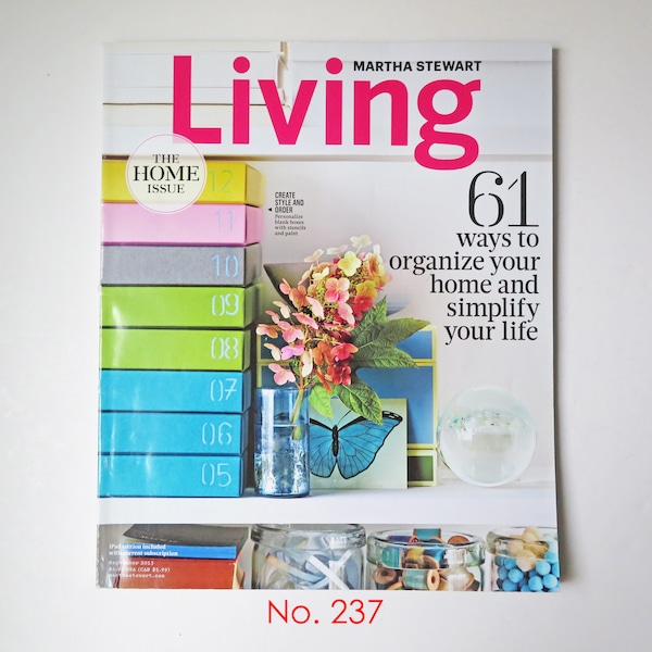 Martha Stewart Living Number 237 September 2013, lifestyle magazine, how-to magazine