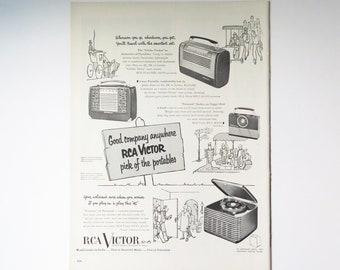 1951 RCA Victor ad, 1951 Camfield Toaster ad