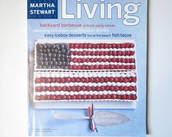 Martha Stewart Living Number 104 July 2002, The Summer Entertaining issue, lifestyle magazine, how-to magazine