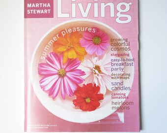 Martha Stewart Living Number 105 August 2002, lifestyle magazine, how-to magazine