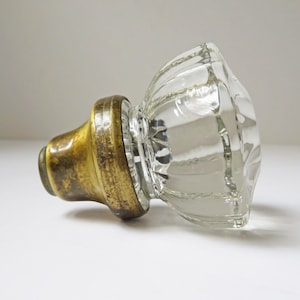 Vintage Clear Glass Doorknob, Antique Door Hardware