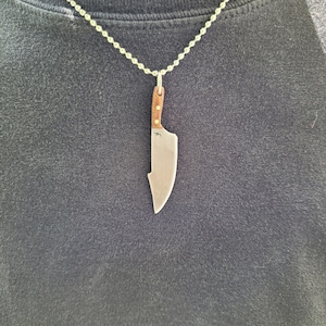 Miniature Handmade Knife Necklace made by John Hitchcock