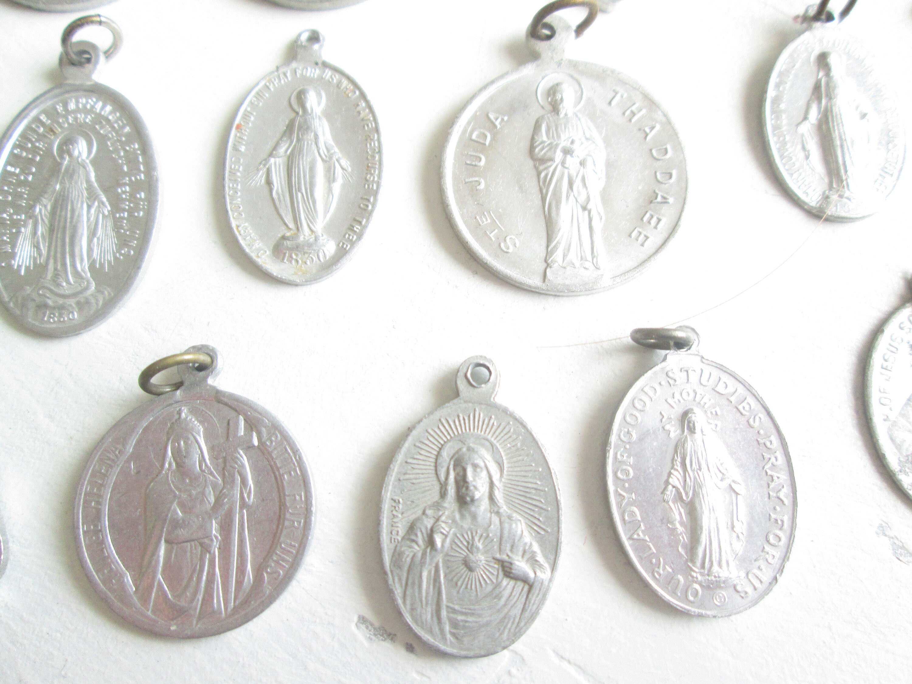 Rare Vintage antique religious medal lot All aluminum Etsy