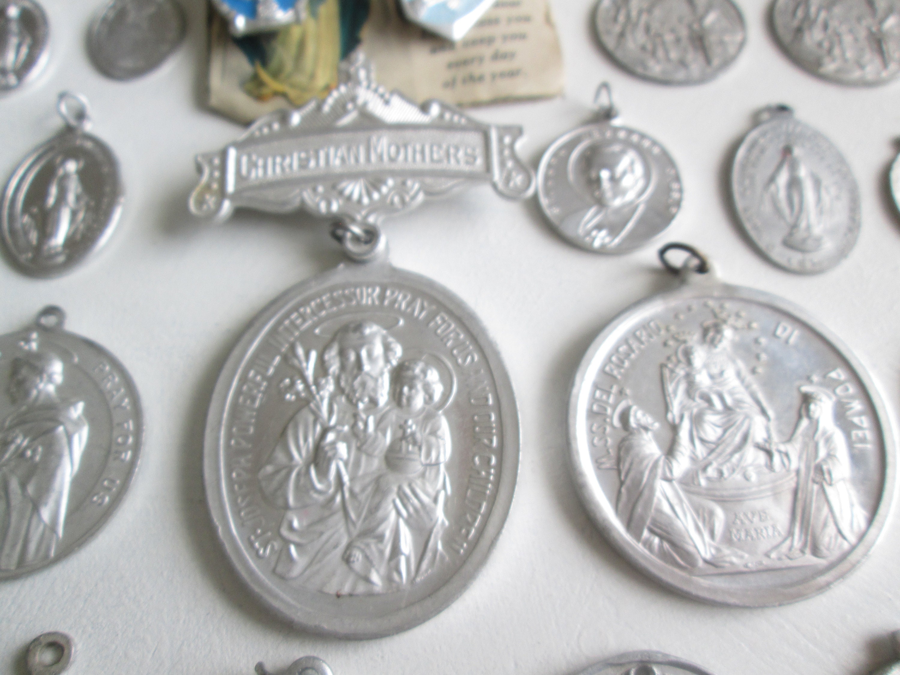 Rare Vintage antique religious medal lot All aluminum Etsy