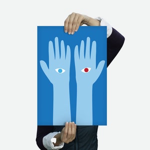 Digital Art Prints - Red Pill Blue Pill - Blue Series