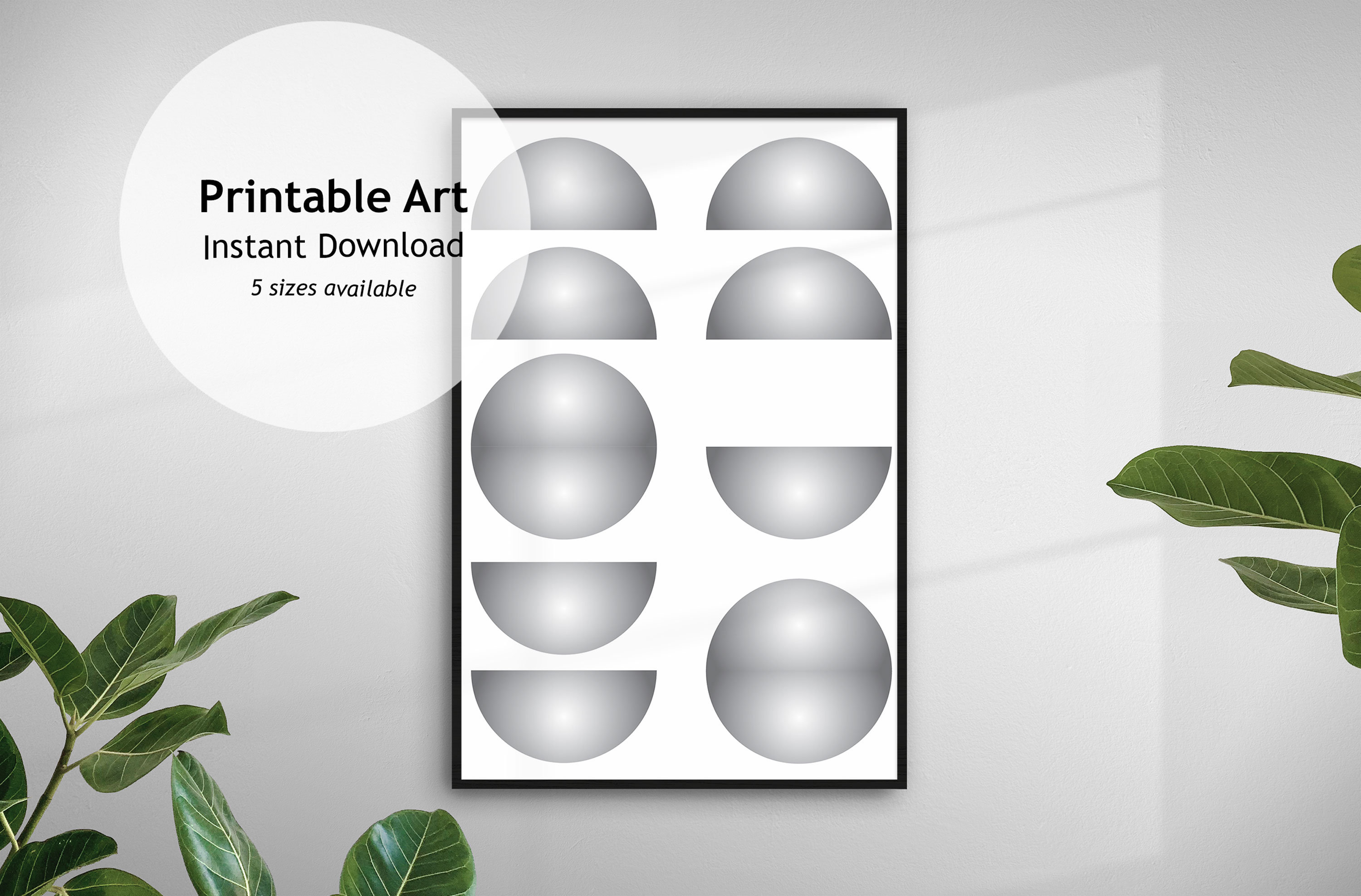 3D Black and White Geometric Printable Art - Instant Download - for ...