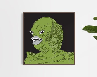 Set of 11 - Creature From The Black Lagoon | Printable Wall Art Set - Retro, Vintage, Digital Prints