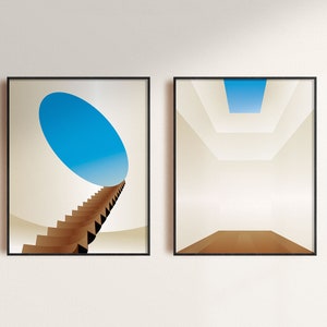 Set of 2 James Turrell Inspired Prints | Abstract WallArt, Printable Poster, Colorful Printable Art, Wall Decor Art, Digital Download