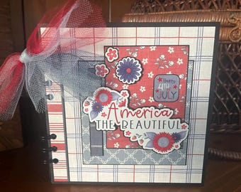 America the Beautiful - Completed mini scrapbook album