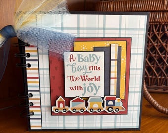 A Baby Boy Fills The World With Joy - Completed mini scrapbook album