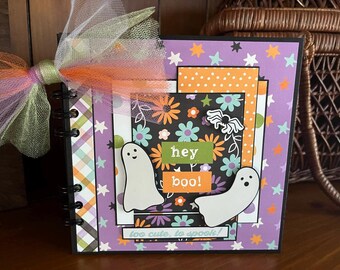 Hey Boo (Halloween) - Mini chipboard album