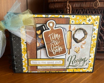 Time To Bake (Recipe Book) - Mini chipboard album