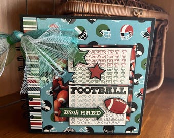 Football (Work Hard) - Completed mini scrapbook album