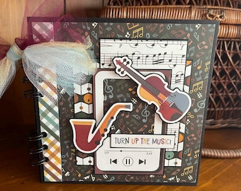 Turn Up the Music - Mini chipboard album