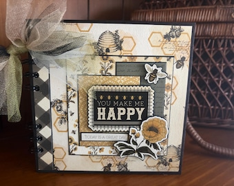 You Make Me Happy - Completed mini scrapbook album