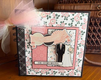 The Story Begins (Just Married) - Mini chipboard album