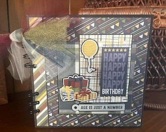 Happy, Happy Birthday (Age is Just a Number) - Completed mini scrapbook album