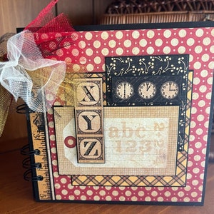 School Days XYZ - Mini chipboard album