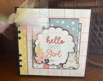 Hello Sweet Girl - Completed mini scrapbook album