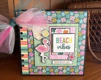 Beach Vibes - Completed mini scrapbook album