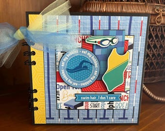 Swim Hair, I Don't Care  - Completed mini scrapbook album
