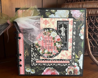 What One Loves Is Made Beautiful - Completed mini scrapbook album