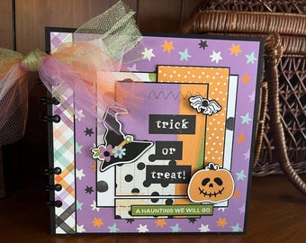 A Haunting We Will Go (Trick or Treat) - Mini chipboard album