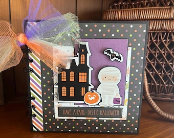 Have a Fang-tastic Halloween - Mini chipboard album