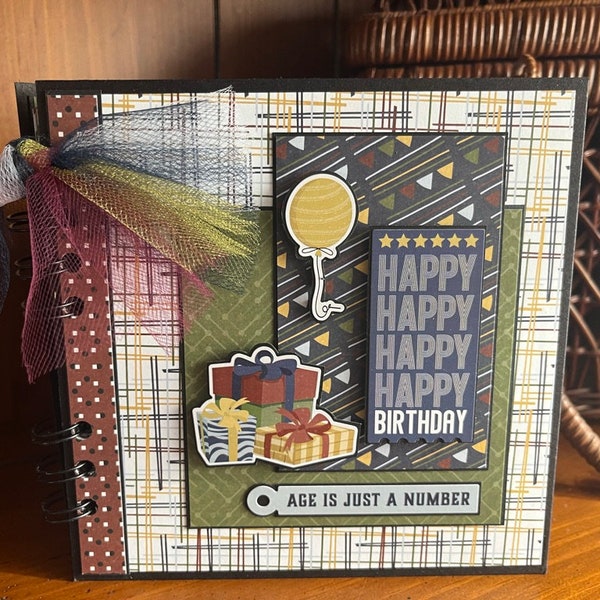 Age is Just a Number (Happy Birthday) -Completed mini scrapbook album