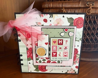 To My Valentine - Mini chipboard album