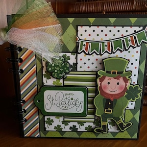 Happy St. Patrick's Day (Eat, Drink, and Be Irish) - Mini chipboard album