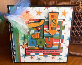 All Boy - Completed mini scrapbook album