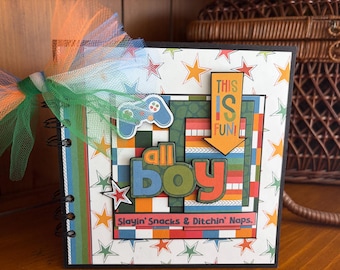 All Boy (This is Fun) - Completed mini scrapbook album