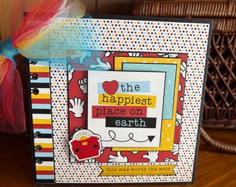Happiest Place on Earth - Mini chipboard album