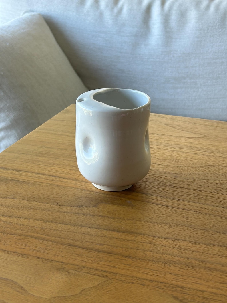 Handmade Coffee Cup- Iced Latte White