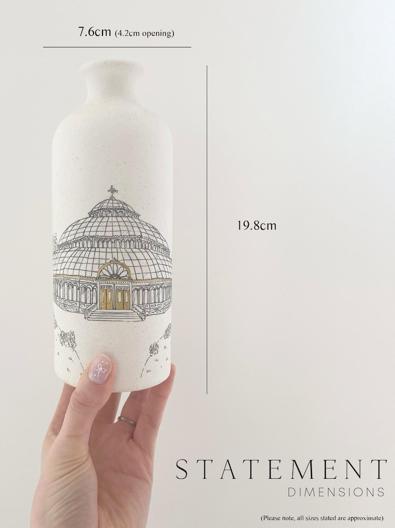 Custom Wedding Venue Vase - Hand Drawn Vase Made To Order - Ceramic Vase With Venue Illustration - Personalised Wedding Gift Statement