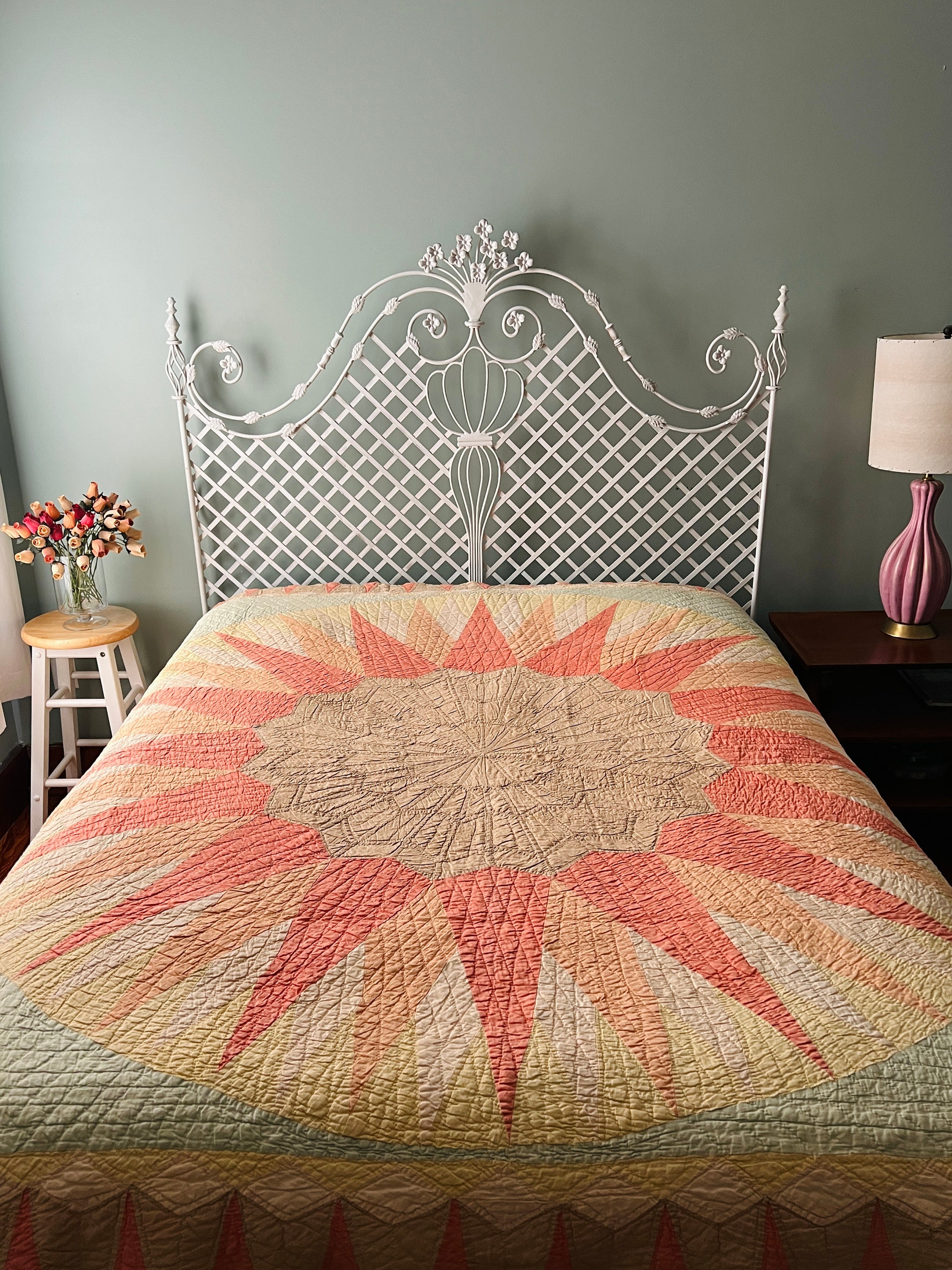 Vintage 1930s Rising Sun Quilt Etsy