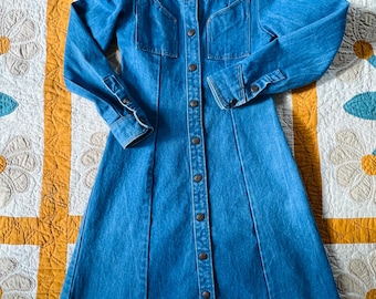 1970s Vintage Sears Denim Snap Front Dress Sz S - Etsy 1970s Vintage Sears Denim Snap Front Dress Sz S - Etsy