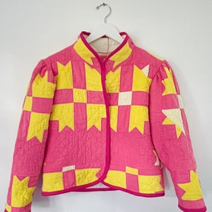 Vintage Quilt Jacket—pink quilt coat