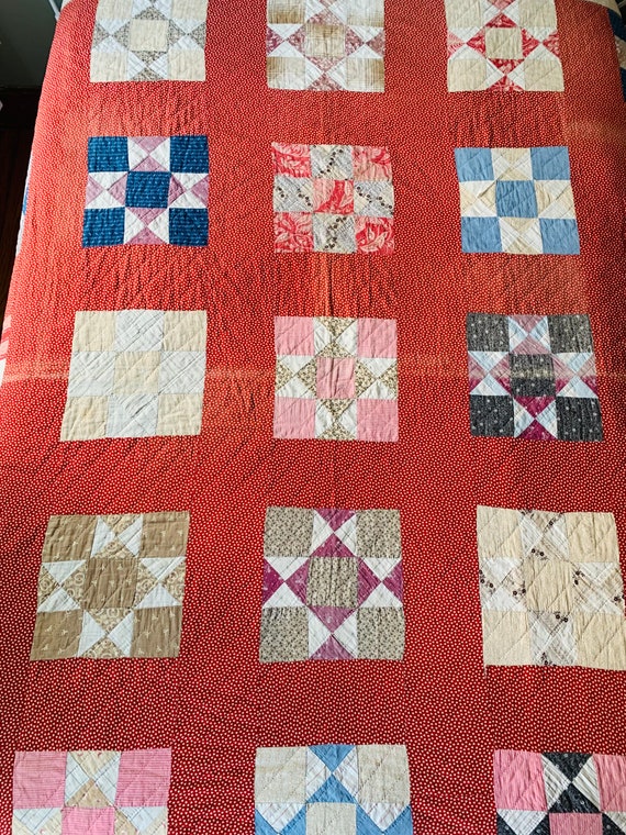 antique indigo quilt