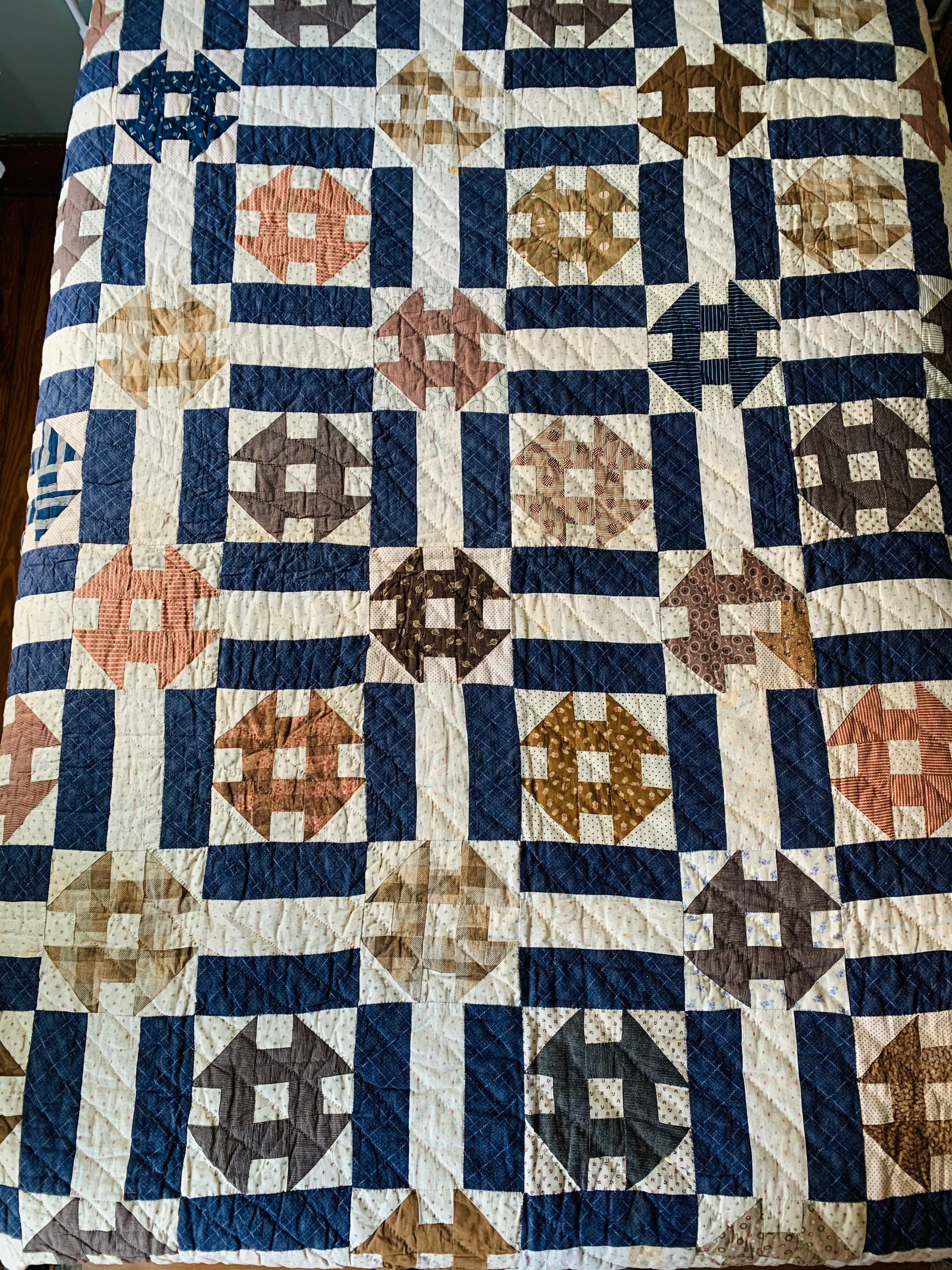 antique indigo quilt