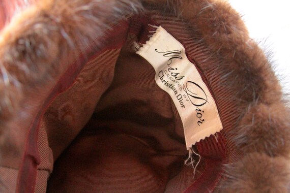 Vintage 1960s Mink Hat by Christian Dior- 21-3/4 display picture 2