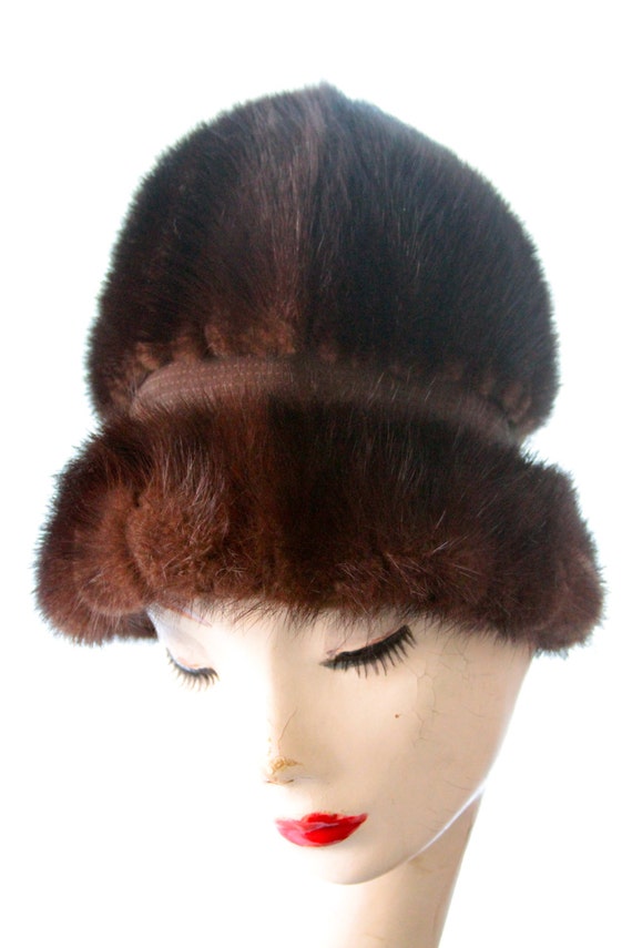 Vintage 1960s Mink Hat by Christian Dior- 21-3/4"