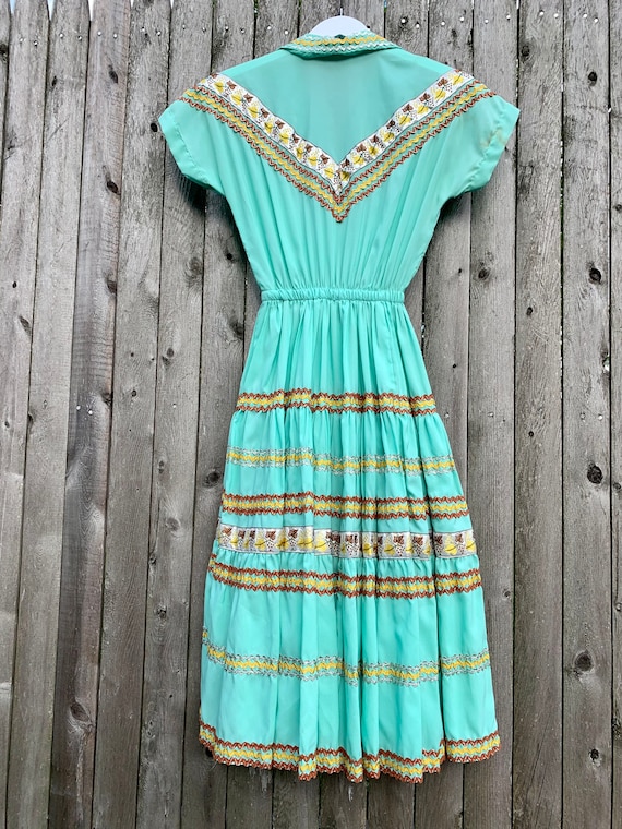 Vintage Patio Dress—vintage square dance dress—Ro… - image 2