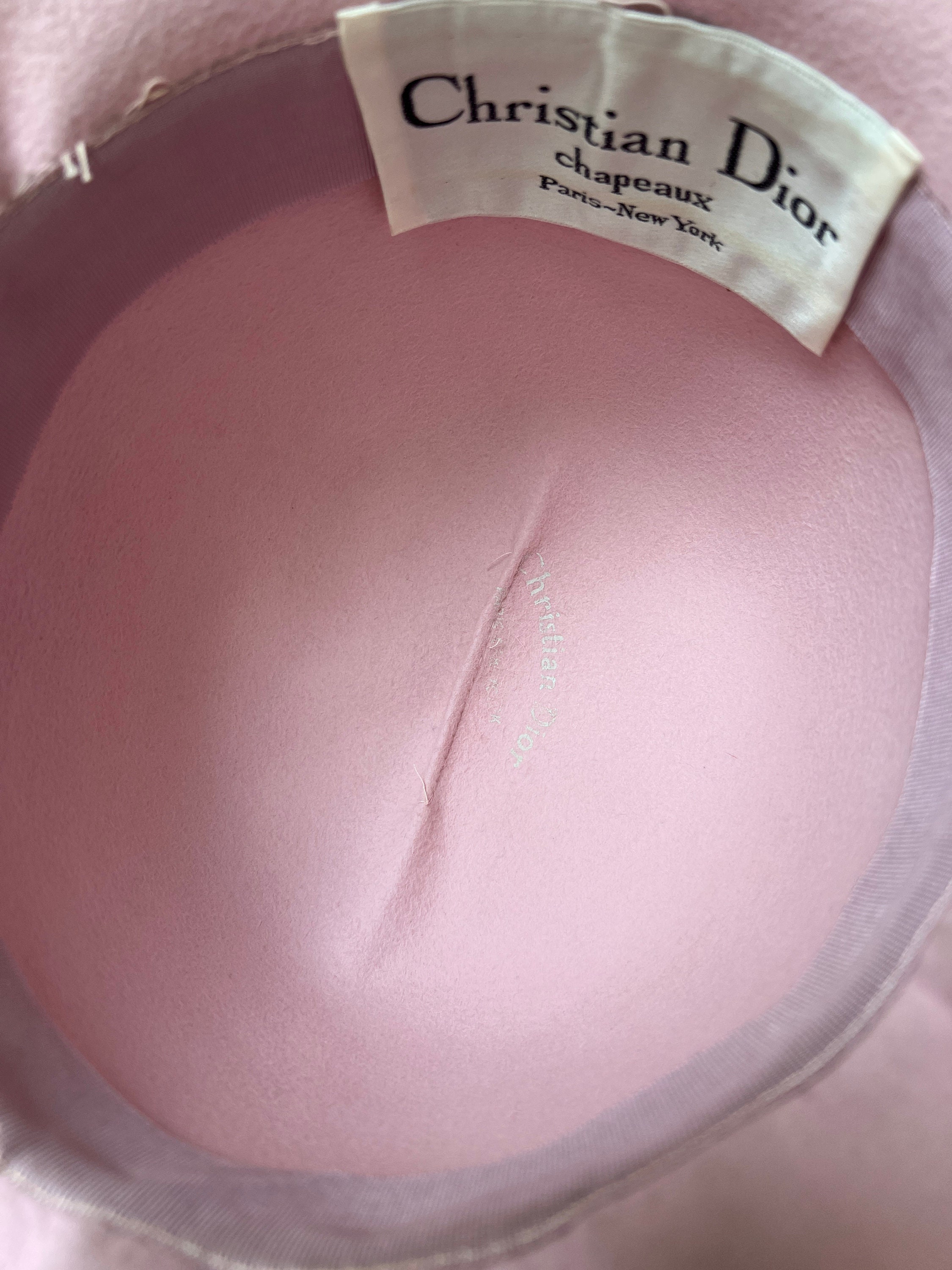 Vintage 60s Christian Dior Felt Chapeaux Hat 1960s Dior Hat - 24 For Sale on 1stDibs | dior beanie mens  main image 3