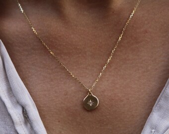 Diamond Necklace / Gold Pendant